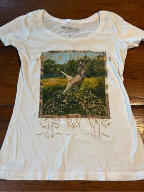 Justin Timberlake White Concert Short Sleeve Tee